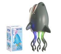 Electric Dancing Shark Toy - Light Up Shark Toys, Interactive Sharks Toys, Interactive Jam-Proof Spray Doll, Animal Soother Toy for Family Kids Boy Party Indoor Kindergarten Home Birthday Holiday