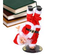 Electric Dancing Singing Santa Statua di Natale Electric Toy Holiday Tabletop Decor Tabletop Ornament Animated Toy Upside Down Santa Decoration Christmas Decor Stat