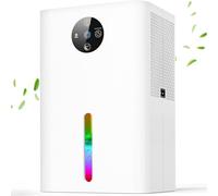 Electric Dehumidifier Anti Mould 1800ml Timer and Auto Shut-Off Timer and 7 Colors Light, Perfect for Rooms such as Bathroom, Bedroom or Closet, Ensures Comfort and