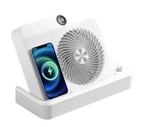 Electric Desk Fan With Wireless Charger - 100 Speed Adjustable Cooling Fan | Digital Display & Angled Base | Quiet Airflow For, Bedroom, Campeggio | For Men And Women