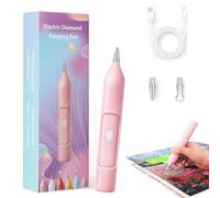Electric Diamond Painting Pen with Vacuum Technology, Diamond Painting Vacuum Pen Pickup Tool, Rechargeable Ipx5 Waterproof Painter, 2 Replacement Tip (Pink)