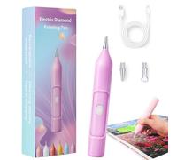 Electric Diamond Painting Pen with Vacuum Technology, Diamond Painting Vacuum Pen Pickup Tool, Rechargeable Ipx5 Waterproof Painter, 2 Replacement Tip (Purple)