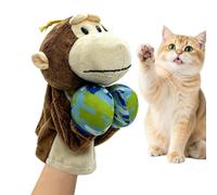Electric Dog Play Puppet - Plush, Sound Interactive Toy | 9.84 Inch Battery Powered Monkey Glove for Dogs, Puppies and Kittens, Fun Bonding Toy for Indoor, Outdoor, Garden, Yard and T