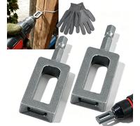 Electric Drill Wire Twisting Tool Bit, Heavy-Duty Wire Twister Drill Attachment - Hex Shank, Steel Wires Twister Tool for Drills-Fast Tightening & Auto Trimming Wires Twist for Fencing (11#)