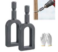 Electric Drill Wire Twisting Tool Bit, Heavy Duty Wire Twister Tool for Drill With 1/4" Hex Shank, Professional Rebar Tying Tools & Twisting Sleeve, for Fencing, Rebar Tying, and Construction (#9+#9)