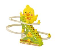 Electric Duck Climbing Stairs | 22.5x27.5x14cm Ducks Climbing Stairs Tracks Slide | Logic Development Tool Educational Fun Kids Animal Cartoon Race Slide Game For Childrens Day Birthday