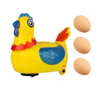 Electric Easter Chicken Toy - Creative Laying Eggs, Chick With Universal Wheels, Educational Walking Lighted Ornament | For Home Nursery Holiday Decoration Use, Chick Walking Toy, Ornament, Light