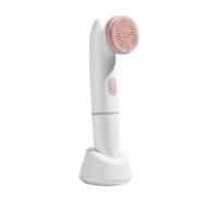 Electric Facial Cleansing Brush, Ultrasonic Vibration Face Scrubber, 6.3x1.18 inches Rechargeable Massager with 2 Heads, Waterproof Scrubbing Tool for Deep Pore Cleansing