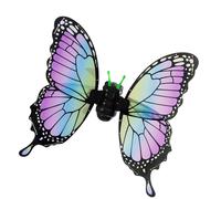 Electric Fairys - Costume da principessa con ali di farfalla che si muovono e si illuminano per Halloween, feste di Natale, Viola, Taglia unica