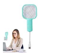 Electric Fly Swatter Racket, Fly Zapper Racket, ABS Attractant LED Light, Safe Indoor Trap Lamp, for Home, Workplace, Kitchen, Bedroom, Control, 6.69x3.82x1.97 inches