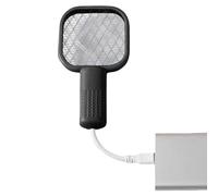 Electric Fly Swatter Racket, Fly Zapper with LED Light, Safe Indoor Trap Lamp, 6.69x3.82x1.97 Inches for Home, Workplace, Effective Catcher, Black, White, Blue, Pink