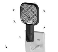 Electric Fly Swatter Racket, Handheld Zapper, Attractant Led Light, Indoor Trap, Safe Shock Mesh Design, Catcher, Ideal for Home, Office, 6.69x3.82x1.97 Inches
