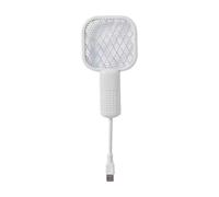 Electric Fly Swatter Racket, Handheld Zapper, Attractant Led Light, Indoor Trap, Safe Shock Mesh Design, Catcher, Ideal for Home, Office, 6.69x3.82x1.97 Inches