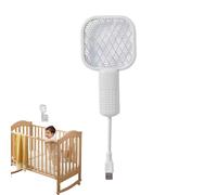 Electric Fly Swatter, Racket Swatter a mosca elettrica,Racket Zapper a mosca portatile - Luce a LED ATTRATTANTE, catcher di lampada da trappola per interni sicuri per il posto di lavoro a casa