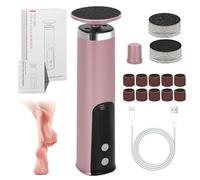 Electric Foot Callus Remover, 2-in-1 Pedicure Dead Skin Scrubber, 5.31x1.41x1.41 Inches Electric Foot File With Sandpaper Discs and Grinding Heads for Women Men