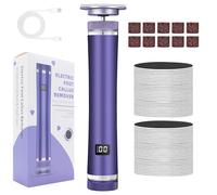 Electric Foot Callus Remover, Heel Scraper Tool, Adjustable 12-Speed Device, Rechargeable Design, Gentle Buffing Head, for Men, Women, Athlete, Elderly, Home, Pedicure, Salon, Spa Use, (Purple)