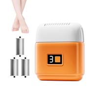 Electric Foot File, Rechargeable Callus Remover, Portable Callus Remover for Feet, Efficient Electric Foot File Hard Skin Remover, 3.54x3.15x1.18 Inches for Dead Skin Dry Skin Orange, Grey, Blue