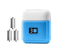 Electric Foot File Rechargeable, Three Head Foot Scrubber, Powerful Callus Remover, Smooth & Exfoliate Feet, Pedicure Care Tool, for Home Spa and Foot Grooming