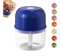 Electric Garlitc Chopper, 2025 Upgraded Mini Portable Vegetable chopper, 260ML Garlic Grinder Masher Onion Chopper, for Ginger Chili And Fruits (4 blades)