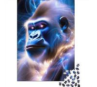 Electric Gorilla Puzzle da Pezzi Neon Ape 1000 Pezzi Carta Riciclata Per Donne, Regali Per Uomini Puzzle Estremamente Difficile E Stimolante 52x38cm/1000pcs