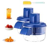 Electric Grape Peeling Machine, Commercial Automatic Cherry Tomatoes Peeler Skinning Tool, Max Capacity 300g, Rechargeable, for Commercial, Home Kitchen (2Pcs*Blue)