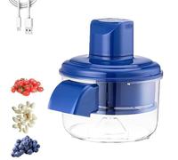Electric Grape Peeling Machine, Grape Peeling Machine, Rechargeable Small Fruit Tomato Peeler Tool for Grapes Garlic Tomato Cherry, Easy Clean Tool with One-Click Operation (Blue)
