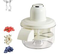 Electric Grape Peeling Machine, Grape Peeling Machine, Rechargeable Small Fruit Tomato Peeler Tool for Grapes Garlic Tomato Cherry, Easy Clean Tool with One-Click Operation (White)