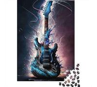 Electric Guitar Art Puzzle 1000 Pezzi Puzzle Adulti Paesaggi Giochi Rilassamento E Intelligence Regalo Per Amore E Amico 52x38cm/1000pcs
