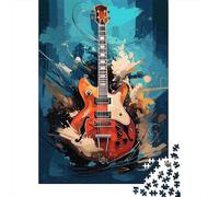 Electric Guitar Art Puzzle Giochi 1000 Pezzi Regalo Per Amore E Amico Arte Interesting Puzzle Adulti Foto 52x38cm/1000pcs