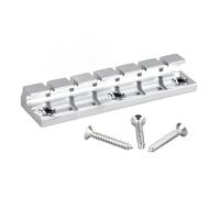 Electric Guitar Bridge Replacement | 6 String Zinc Alloy Saddle with Screws | Chrome Bridge for Intonation Adjustment/Sound Improvement