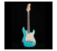 Electric Guitar Chitarra Elettrica Vintage Con Tastiera In Palissandro Con Manico In Acero E Sei Corde Di Dimensioni Standard(Blue)