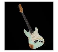 Electric Guitar Chitarra Elettrica Vintage Con Tastiera In Palissandro Con Manico In Acero E Sei Corde Di Dimensioni Standard(Green2)