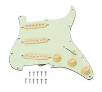 Electric Guitar Pick Guard, Piastra Completa Circuito, Verde Vintage, Protezione Contro Graffi - Design SSS Coil, Facile Montaggio, Ideale per Sostituzione e Riparazione Chitarra