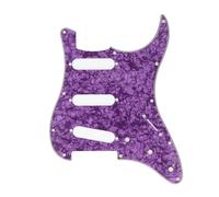 Electric Guitar Pickguard 11 Hole Plastic Front Pick Guard Replacement for Strat Style Guitars with Aluminum Foil Shielding, Scratch Protection and Easy Installation (Viola)