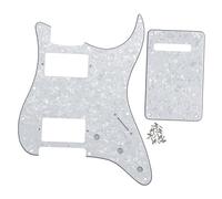 Electric Guitar Pickguard Per battipenna per chitarra elettrica HH, piastra antigraffio, piastra posteriore e viti, 11 fori(4Ply B)
