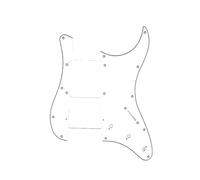 Electric Guitar Pickguard Piastra Antigraffio Per Battipenna Per Chitarra Colorata A 3 Strati A 11 Fori Per Chitarra Elettrica(White B)