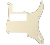 Electric Guitar Pickguard, SSH Single Single Humbucker Scratch Plate, Standard ST Style Replacement Guard(Beige)