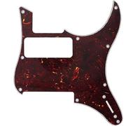 Electric Guitar Pickguard, SSH Single Single Humbucker Scratch Plate, Standard ST Style Replacement Guard(Dark brown tortoiseshell)