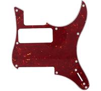 Electric Guitar Pickguard, SSH Single Single Humbucker Scratch Plate, Standard ST Style Replacement Guard(Red tortoiseshell)