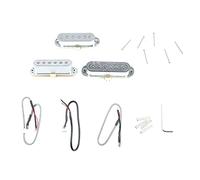 Electric Guitar Pickup Set 3 Pcs | 48/50 / 52mm Passive Single Coil | Low Noise Replacement for Stratocaster/Telecaster | Silver Copper Pickups with PCB Protection