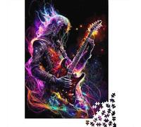Electric Guitar Player 1000 Pezzi Cartone Spesso Puzzle Classico Coppia Partner Allenamento Del Cervello Decorazione Murale Idea Regalo 38x26cm/1000pcs