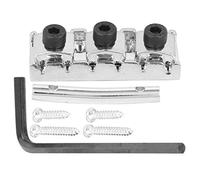 Electric Guitar String Lock Nut, Guitar Bridge String Locks with Headstock String Retainer Bar, Headless Guitar String Locking Nut for Maple Bridge (Silver (GE100))