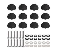 Electric Guitar Tuner Buttons | 12Pcs Plastic Tuning Pegs for Smooth Tuning/Replacement | Glazed Robust Machine Heads with Screws & Washers (Semicircle)