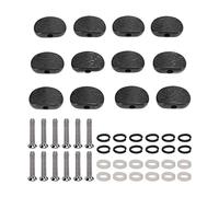 Electric Guitar Tuner Buttons | 12Pcs Plastic Tuning Pegs for Smooth Tuning/Replacement | Glazed Robust Machine Heads with Screws & Washers (Oval)