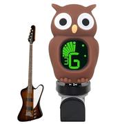 Electric Guitar Tuner - Professional Chromatic Tuner Clip, Guitar Tuner Clip, Cartoon Owl Ukulele Tuner, Acoustic Guitar Tuner with LCD Display for Guitar, Bass, Ukulele, Violin