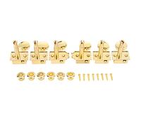 Electric Guitar Tuning Pegs | 6 - Pack Gold Metal Replacement Machine Heads | Accurate Tuning Keys for Electric/Bass Guitars | with Screws & Studs