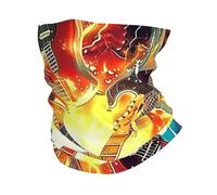 Electric Guitars Light Flames Rock Music Abstract Uomo Donna Sciarpa al Collo Antivento Decorazione Facciale Versatili Sciarpa A Tubo per Donna Yoga Escursionismo