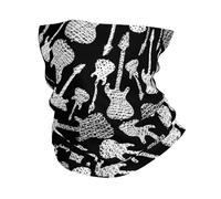 Electric Guitars Rock Music Abstract Scaldacollo Versatili Protezione del Viso Sportiva Sciarpa A Mezza Faccia per attività Ciclismo Uomo 25X50Cm