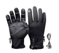 Electric Heated Gloves | Touchscreen Cold Weather Hand Warmer | 3-Level Temperature Control Electric Gloves | USB Plug-In for Outdoor Activities Commuting Camping Hiking Skiing Cycling