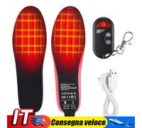 Electric Heated Insoles with Remote Control USB Rechargeable Feet Warmer (L) IT